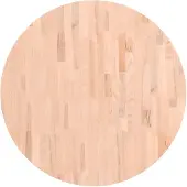 vidaXL Tafelblad rond Ø80x2,5 cm massief beukenhout