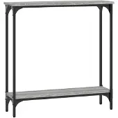 vidaXL Wandtafel 75x22,5x75 cm bewerkt hout grijs sonoma eikenkleurig