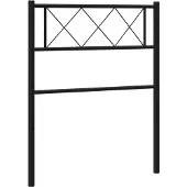 vidaXL Vervangend hoofdbord 90 cm metaal zwart
