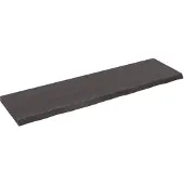 vidaXL Tafelblad 180x50x(2-6)cm behandeld eikenhout donkerbruin