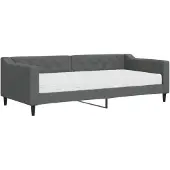 vidaXL Slaapbank met matras 90x200 cm stof donkergrijs