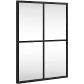 vidaXL Wandspiegel rechthoekig 30x40 cm ijzer zwart
