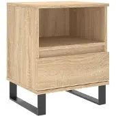 vidaXL Nachtkastje 40x35x50 cm bewerkt hout sonoma eikenkleurig