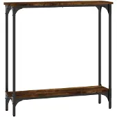 vidaXL Wandtafel 75x22,5x75 cm bewerkt hout gerookt eikenkleurig