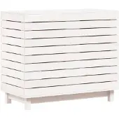 vidaXL Wasmand 88,5x44x76 cm massief grenenhout wit