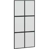vidaXL Schuifdeur 102,5x205 cm gehard glas en aluminium zwart