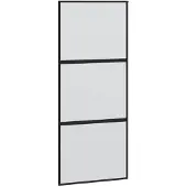 vidaXL Schuifdeur 90x205 cm gehard glas en aluminium zwart
