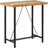 vidaXL Bartafel 110x55x107 cm massief mangohout en ijzer