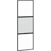 vidaXL Schuifdeur 76x205 cm gehard glas en aluminium zwart