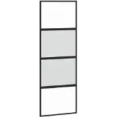 vidaXL Schuifdeur 76x205 cm gehard glas en aluminium zwart