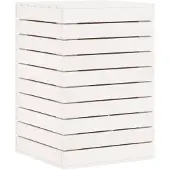 vidaXL Wasmand 44x44x66 cm massief grenenhout wit