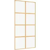 vidaXL Schuifdeur 102,5x205 cm helder ESG-glas en aluminium goudkleur