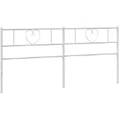 vidaXL Vervangend hoofdbord 193 cm metaal wit
