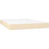 vidaXL Pocketveringmatras medium 140x190x20 cm stof crèmekleurig
