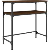 vidaXL Wandtafel 75x35,5x75 cm bewerkt hout bruin eikenkleur