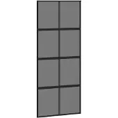 vidaXL Schuifdeur 90x205 cm gehard glas en aluminium zwart