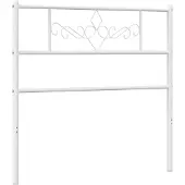 vidaXL Vervangend hoofdbord 107 cm metaal wit