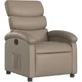 vidaXL Fauteuil verstelbaar kunstleer cappuccinokleurig