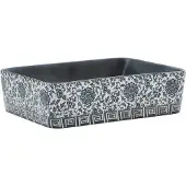 vidaXL Opzetwasbak rechthoekig 46x35,5x13 cm keramiek zwart en blauw