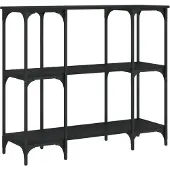 vidaXL Wandtafel 102x35x90 cm bewerkt hout zwart