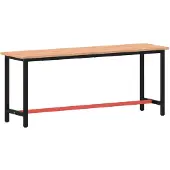 vidaXL Werkbank 200x55x81,5 cm massief beukenhout en metaal