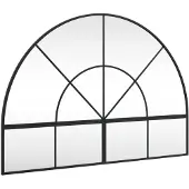 vidaXL Wandspiegel boog 100x70 cm ijzer zwart