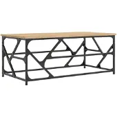 vidaXL Salontafel 100x50x40 cm bewerkt hout sonoma eikenkleurig