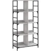 vidaXL Boekenrek 78,5x33x153 cm bewerkt hout grijs sonoma eikenkleur