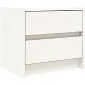 vidaXL Nachtkastje 40x31x35,5 cm massief grenenhout wit