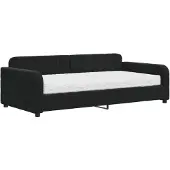 vidaXL Slaapbank met matras 100x200 cm fluweel zwart