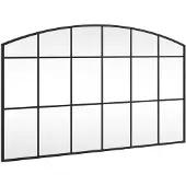 vidaXL Wandspiegel boog 100x60 cm ijzer zwart