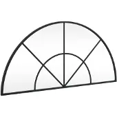 vidaXL Wandspiegel boog 80x40 cm ijzer zwart