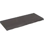 vidaXL Tafelblad 120x50x(2-6)cm behandeld eikenhout donkerbruin