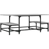 vidaXL Salontafel 100x50,5x40 cm bewerkt hout grijs sonoma