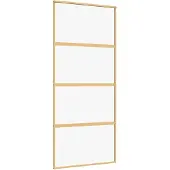 vidaXL Schuifdeur 90x205 cm helder ESG-glas en aluminium goudkleurig