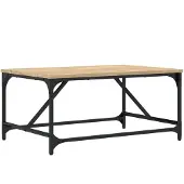 vidaXL Salontafel 75x50x35 cm bewerkt hout sonoma eikenkleurig