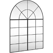 vidaXL Wandspiegel boog 100x130 cm ijzer zwart