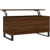vidaXL Salontafel 90x44,5x45 cm bewerkt hout bruin eikenkleur