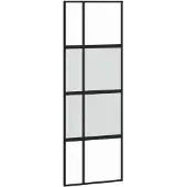 Super Merchant Schuifdeur 76x205 cm gehard glas en aluminium zwart