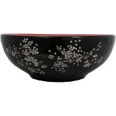 vidaXL Opzetwasbak rond Φ41x14 cm keramiek zwart en rood