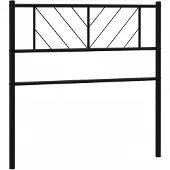 vidaXL Vervangend hoofdbord 75 cm metaal zwart