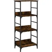 vidaXL Boekenrek 50x33x117,5 cm bewerkt hout gerookt eikenkleurig