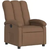 vidaXL Fauteuil verstelbaar stof bruin