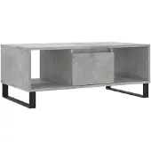 vidaXL Salontafel 90x50x36,5 cm bewerkt hout betongrijs