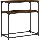 vidaXL Wandtafel 75x35,5x75 cm bewerkt hout gerookt eikenkleurig