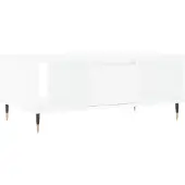vidaXL Salontafel 90x50x36,5 cm bewerkt hout wit