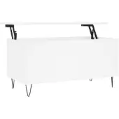 vidaXL Salontafel 90x44,5x45 cm bewerkt hout wit