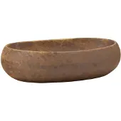 vidaXL Opzetwasbak ovaal 59x40x15 cm keramiek bruin