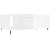 vidaXL Salontafel, hoogglanzwit, 90x50x36,5 cm, houtvezel