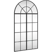 vidaXL Wandspiegel boog 60x110 cm ijzer zwart